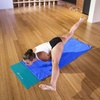 image:imageProsourceFit Arida Yoga Mat Towel SuperAbsorbent Microfiber 68inch by 24inch for Yoga Pilates and Working Out 3 Color OptionsBlue
