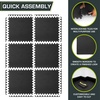 image:imageProsourceFit Extra Thick Puzzle Exercise Mat 1 EVA Foam Interlocking Tiles for Protective Cushioned Workout Flooring for Home and Gym Equipment Blue 3packBlack