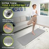 image:imageProsourceFit Extra Thick Yoga and Pilates Mat 71inch Long High Density Exercise Mat with Comfort Foam and Carrying StrapGrey