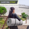 image:imageProsourceFit Extra Thick Yoga and Pilates Mat 71inch Long High Density Exercise Mat with Comfort Foam and Carrying StrapGrey