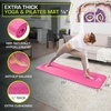 image:imageProsourceFit Extra Thick Yoga and Pilates Mat 71inch Long High Density Exercise Mat with Comfort Foam and Carrying StrapPink