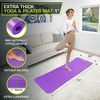 image:imageProsourceFit Extra Thick Yoga and Pilates Mat 71inch Long High Density Exercise Mat with Comfort Foam and Carrying StrapPurple