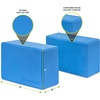 image:imageProsourceFit Foam Yoga Blocks High Density EVA Yoga Bricks 4x 6 x 9 Set of 2Blue