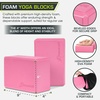 image:imageProsourceFit Foam Yoga Blocks High Density EVA Yoga Bricks 4x 6 x 9 Set of 2Pink