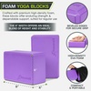 image:imageProsourceFit Foam Yoga Blocks High Density EVA Yoga Bricks 4x 6 x 9 Set of 2Purple