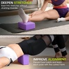 image:imageProsourceFit Foam Yoga Blocks High Density EVA Yoga Bricks 4x 6 x 9 Set of 2Purple