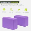 image:imageProsourceFit Foam Yoga Blocks High Density EVA Yoga Bricks 4x 6 x 9 Set of 2Purple