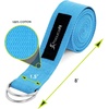 image:imageProsourceFit Metal DRing Yoga Strap 8 Durable Cotton for Stretching and FlexibilityAqua