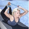 image:imageProsourceFit Metal DRing Yoga Strap 8 Durable Cotton for Stretching and FlexibilityAqua