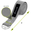 image:imageProsourceFit Metal DRing Yoga Strap 8 Durable Cotton for Stretching and FlexibilityGrey
