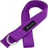 image:imageProsourceFit Metal DRing Yoga Strap 8 Durable Cotton for Stretching and FlexibilityPurple