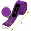 image:imageProsourceFit Metal DRing Yoga Strap 8 Durable Cotton for Stretching and FlexibilityPurple