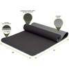 image:imageProsourceFit Natura TPE Yoga Mat 14 6mm Thick 72 Long Reversible with HighDensity Cushion amp Nonslip Texture Ecoconscious amp HygienicBlackGrey