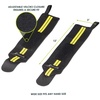 image:imageProsourceFit Pair of Barbell Weight Lifting Wrist Wraps Support with Thumb Loop RedYellow
