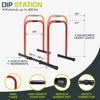 image:imageProsourceFit Power Dip Station Adjustable Height Upper Body Equipment for Home GymRed