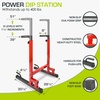 image:imageProsourceFit Power Dip Station Adjustable Height Upper Body Equipment for Home GymRed