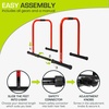 image:imageProsourceFit Power Dip Station Adjustable Height Upper Body Equipment for Home GymRed