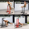 image:imageProsourceFit Power Dip Station Adjustable Height Upper Body Equipment for Home GymRed