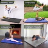 image:imageProsourceFit TriFold Folding Thick Exercise Mat 6x4 with Carrying Handles for Tumbling Martial Arts Gymnastics Stretching Core Workouts Blue