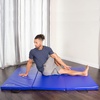 image:imageProsourceFit TriFold Folding Thick Exercise Mat 6x4 with Carrying Handles for Tumbling Martial Arts Gymnastics Stretching Core Workouts Blue