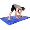 image:imageProsourceFit TriFold Folding Thick Exercise Mat 6x4 with Carrying Handles for Tumbling Martial Arts Gymnastics Stretching Core Workouts Blue