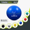 image:imageProsourceFit Weighted Toning Exercise Balls for Pilates Yoga Strength Training and Physical Therapy 2 lb to 8 lb Color CodedBlue  4 lb
