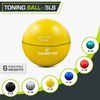 image:imageProsourceFit Weighted Toning Exercise Balls for Pilates Yoga Strength Training and Physical Therapy 2 lb to 8 lb Color CodedYellow  5 lb