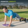 image:imageProsourceFit Wooden Balance Board NonSlip Wobble Core Trainer 1575in 395cm Diameter with 360 Rotation for Stability Training Full Body Exercises Physical TherapyPurple