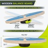 image:imageProsourceFit Wooden Balance Board NonSlip Wobble Core Trainer 1575in 395cm Diameter with 360 Rotation for Stability Training Full Body Exercises Physical TherapyBlue