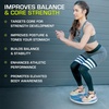 image:imageProsourceFit Wooden Balance Board NonSlip Wobble Core Trainer 1575in 395cm Diameter with 360 Rotation for Stability Training Full Body Exercises Physical TherapyBlue
