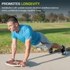 image:imageProsourceFit Wooden Balance Board NonSlip Wobble Core Trainer 1575in 395cm Diameter with 360 Rotation for Stability Training Full Body Exercises Physical TherapyRed
