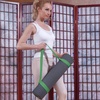 image:imageProsourceFit Yoga Mat Carrying Sling Easy Adjustable Carry Strap 152cm Long Cotton  MulticolorGreen