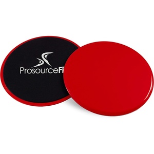 image:imageProSource Core Sliding Exercise Discs DualSided Sliders for Use on Any Surface at Home or Gym for FullBody Workouts Set of 2Red