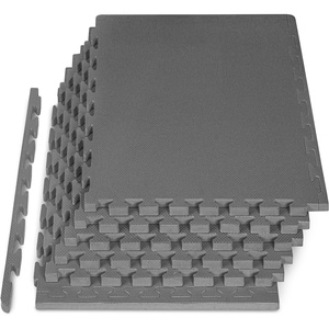 image:imageProsourceFit Extra Thick Puzzle Exercise Mat 1 EVA Foam Interlocking Tiles for Protective Cushioned Workout Flooring for Home and Gym Equipment Blue 3packGrey
