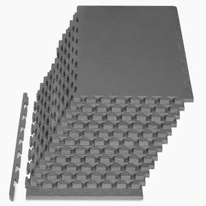 image:imageProsourceFit Extra Thick Puzzle Exercise Mat 1 EVA Foam Interlocking Tiles for Protective Cushioned Workout Flooring for Home and Gym Equipment Blue 3packGray