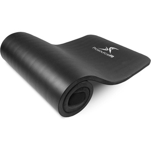image:imageProsourceFit Extra Thick Yoga and Pilates Mat 71inch Long High Density Exercise Mat with Comfort Foam and Carrying StrapBlack