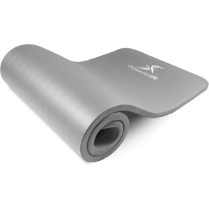 image:imageProsourceFit Extra Thick Yoga and Pilates Mat 71inch Long High Density Exercise Mat with Comfort Foam and Carrying StrapGrey