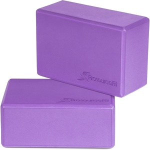 image:imageProsourceFit Foam Yoga Blocks High Density EVA Yoga Bricks 4x 6 x 9 Set of 2Purple