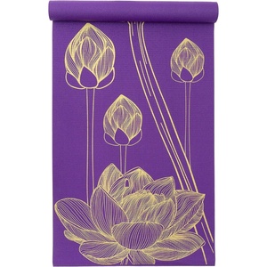 image:imageProsourceFit Mandala Yoga Mat 316 5mm Thick Workout Surface with Exclusive Printed Designs for Stylish Comfort Stability and Balance NonSlip Option for Yoga and PilatesFloret  Purple