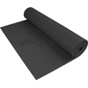 image:imageProsourceFit Original Yoga Exercise Mat 14 6mm Thick for Comfort and Stability with Carrying Straps Non Slip Multiple ColorsBlack