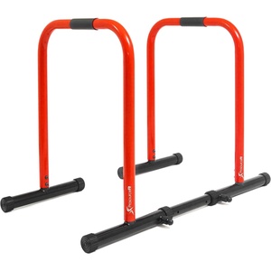 image:imageProsourceFit Power Dip Station Adjustable Height Upper Body Equipment for Home GymRed