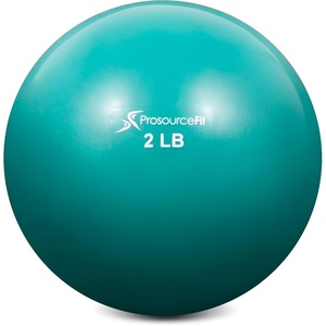 image:imageProsourceFit Weighted Toning Exercise Balls for Pilates Yoga Strength Training and Physical Therapy 2 lb to 8 lb Color CodedAqua