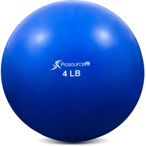 image:imageProsourceFit Weighted Toning Exercise Balls for Pilates Yoga Strength Training and Physical Therapy 2 lb to 8 lb Color CodedBlue  4 lb