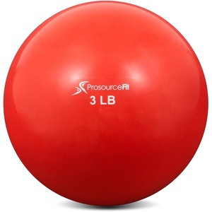 image:imageProsourceFit Weighted Toning Exercise Balls for Pilates Yoga Strength Training and Physical Therapy 2 lb to 8 lb Color CodedRed