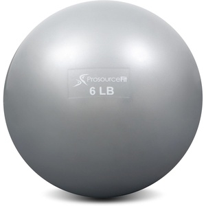 image:imageProsourceFit Weighted Toning Exercise Balls for Pilates Yoga Strength Training and Physical Therapy 2 lb to 8 lb Color CodedSilver  6 lb