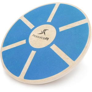 image:imageProsourceFit Wooden Balance Board NonSlip Wobble Core Trainer 1575in 395cm Diameter with 360 Rotation for Stability Training Full Body Exercises Physical TherapyBlue