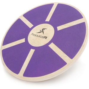 image:imageProsourceFit Wooden Balance Board NonSlip Wobble Core Trainer 1575in 395cm Diameter with 360 Rotation for Stability Training Full Body Exercises Physical TherapyPurple
