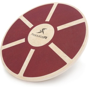 image:imageProsourceFit Wooden Balance Board NonSlip Wobble Core Trainer 1575in 395cm Diameter with 360 Rotation for Stability Training Full Body Exercises Physical TherapyRed