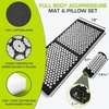 image:imageProsourceFit Acupressure Mat and Pillow Set for BackNeck Pain Relief and Muscle Relaxation OrangeBlackWhite