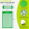 image:imageProsourceFit Acupressure Mat and Pillow Set for BackNeck Pain Relief and Muscle Relaxation OrangeGreenWhite